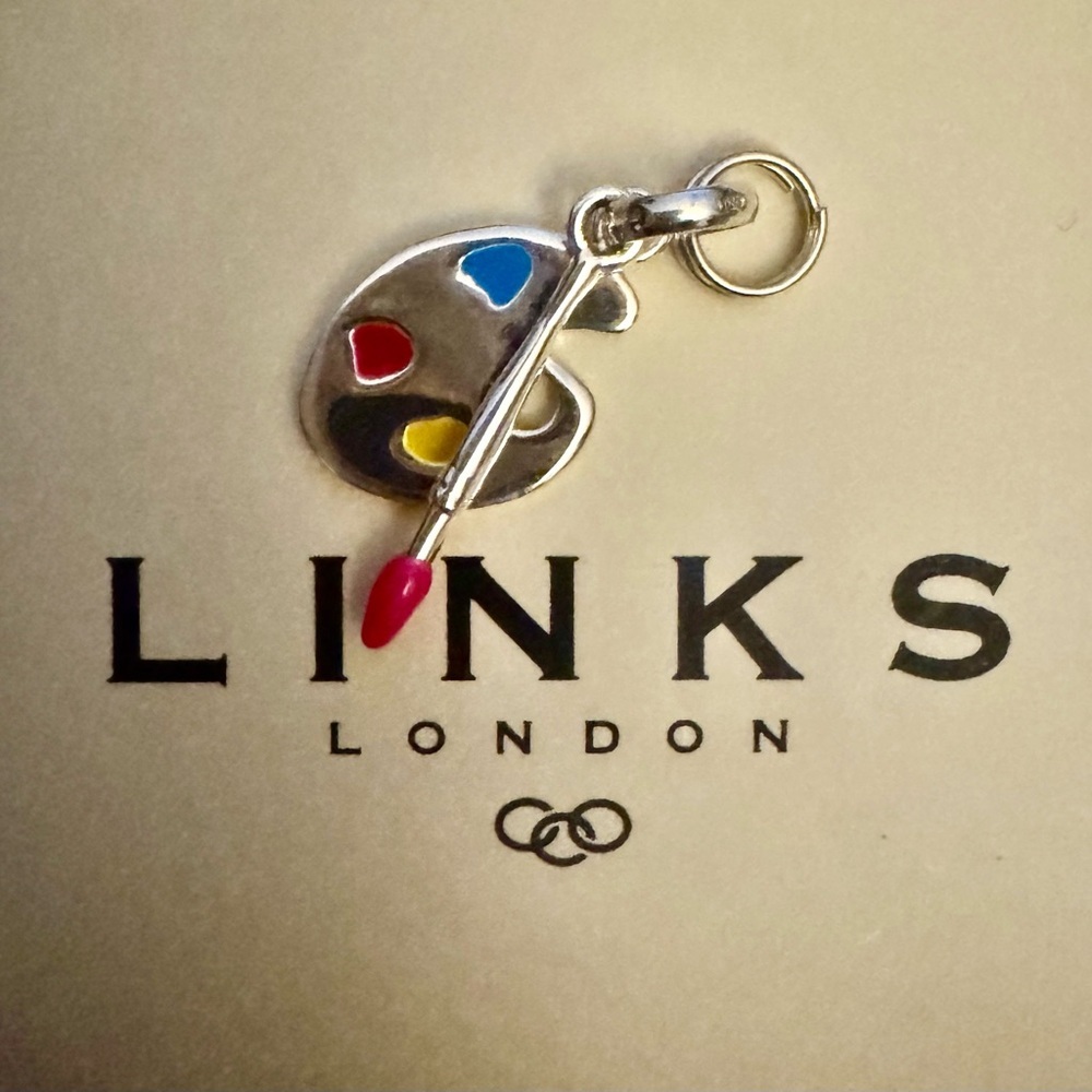 Silver Artist Palette Charm from Link of London